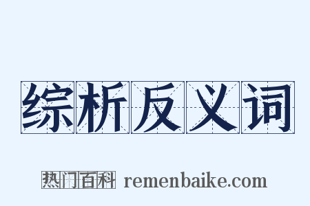 综析反义词是什么意思的图片